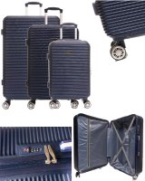 VALIGIE TROLLEY IN ABS SET 3 PZ JAGUAR NAVY