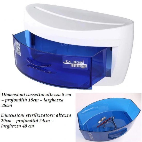 STERILIZZATORE A RAGGI UV PER STRUMENTI GERMIX [GERMIX-AC] - 36.01EUR :  Accessori Cosmetici Professionali, cosmetici, prodotti monouso estetica,  articoli per parrucchieri, make up