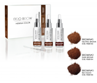 KIT HENNE 3 POLVERI COLORE CIGLIA E SOPRACCIGLIA PRO - BROW